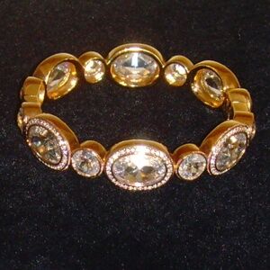 NADRI Gold-Tone and Clear Rhinestone/CZ Bracelet